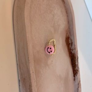 cute pink smiley face pinky ring